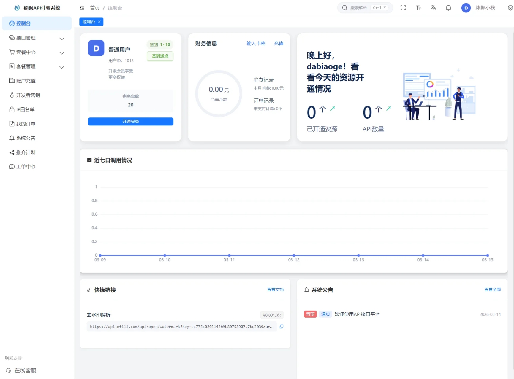 全新升级UI版API计费管理系统源码 附详细部署教程 + 开发文档
